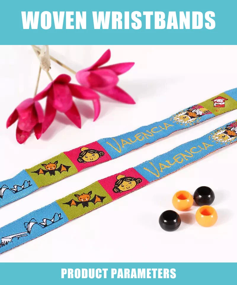 OEM Wholesale Polyester Handicraft Suppliers Woven Lovely Wristband with Logo