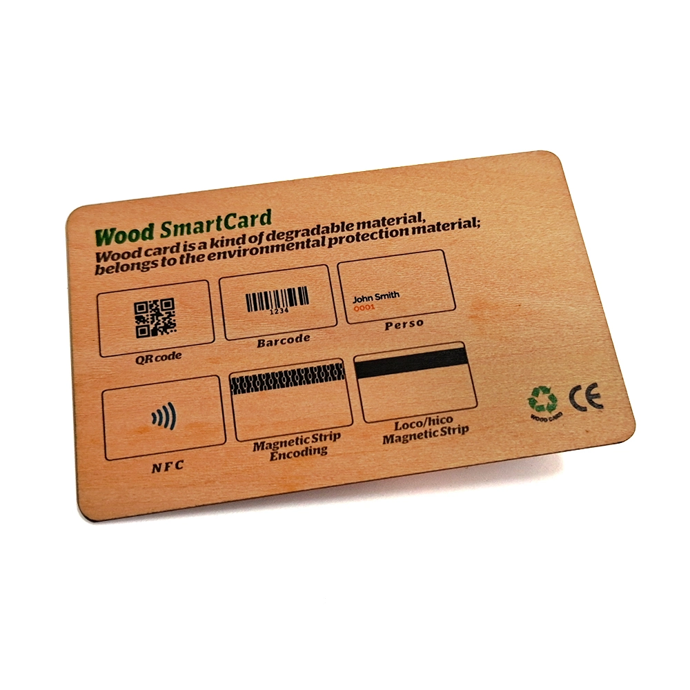 Wholesale ISO14443A MIFARE Classic 1K Proximity Contactless NFC Keytags Wooden RFID Card