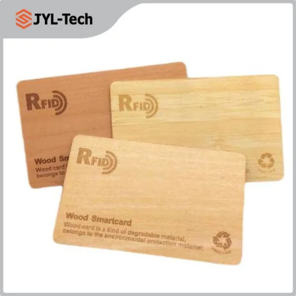 Printable Wood Access Control Card 13.56MHz RFID Card Ntag 213 Smart Wood NFC Card