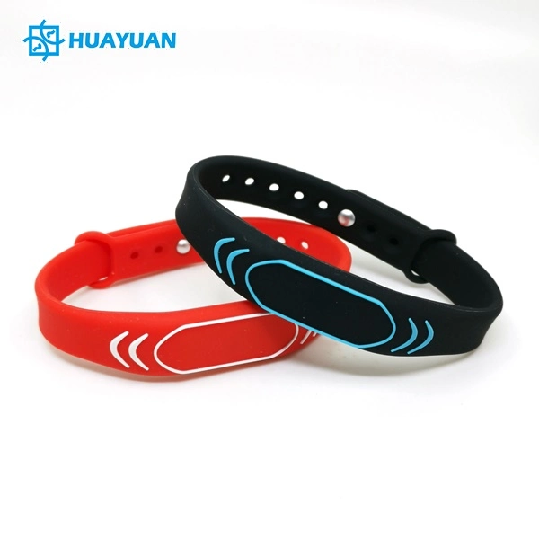 Water Park Waterproof Adjustable Rubber Bracelet MIFARE Classic 1K RFID Silicone Wristband