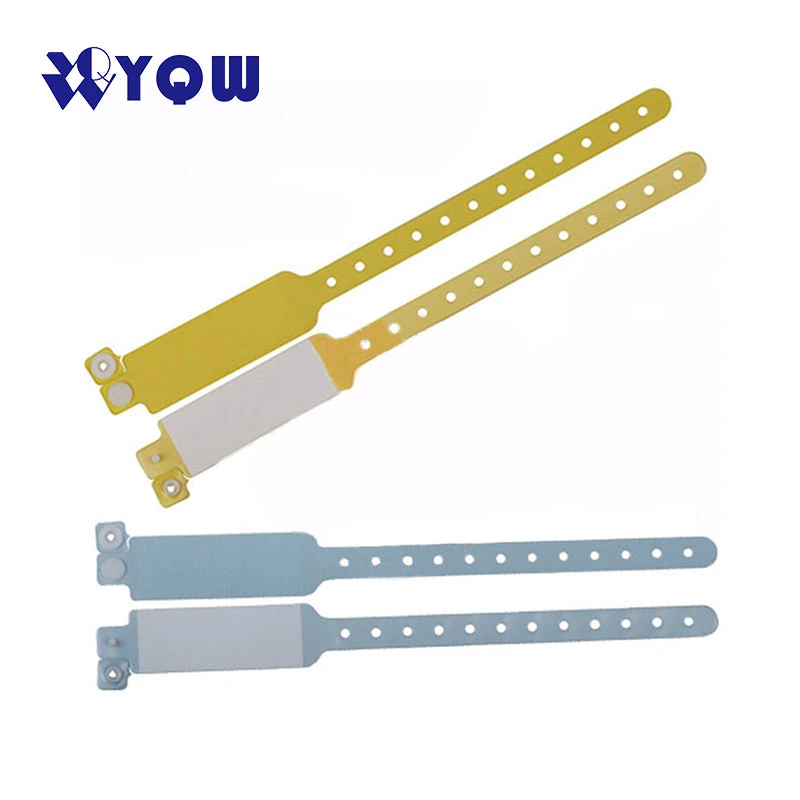 Patient ID Bracelet One Time Use Disposable RFID Plastic Soft PVC Wristband for Hospital