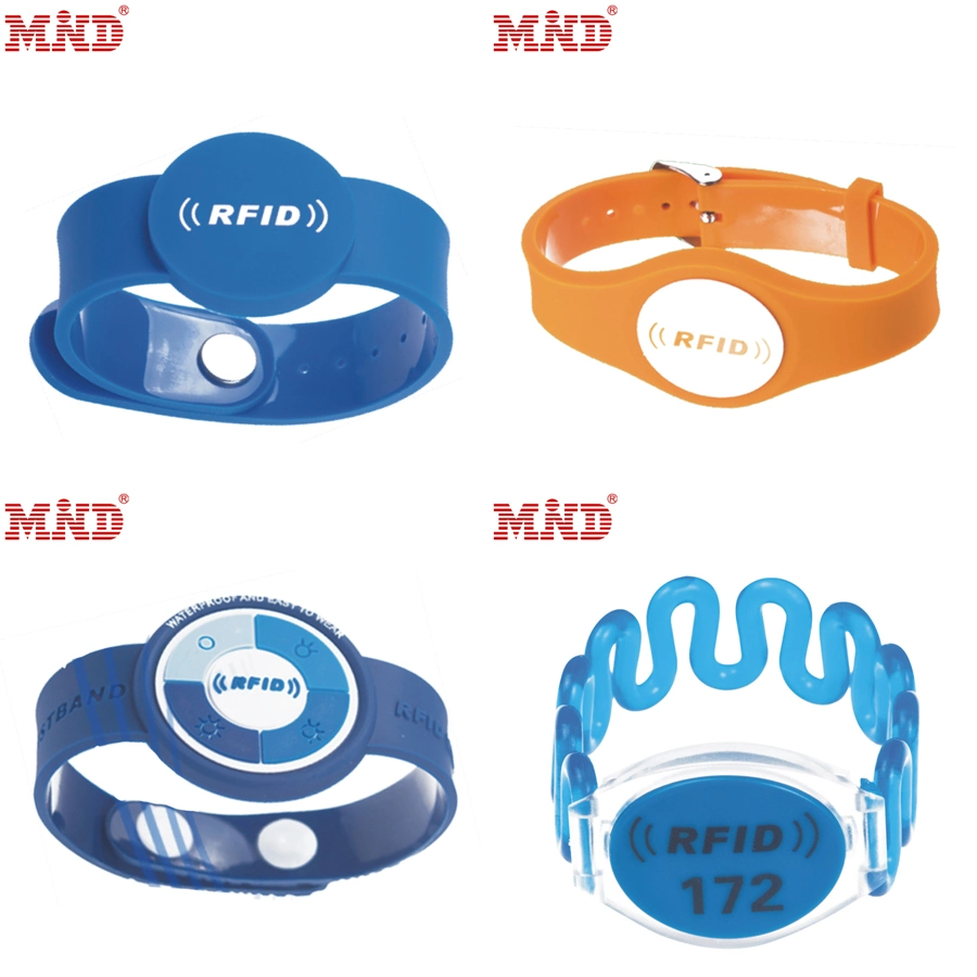 Wholesale Price 13.56MHz Custom Waterproof Fabric Silicone RFID Wristband