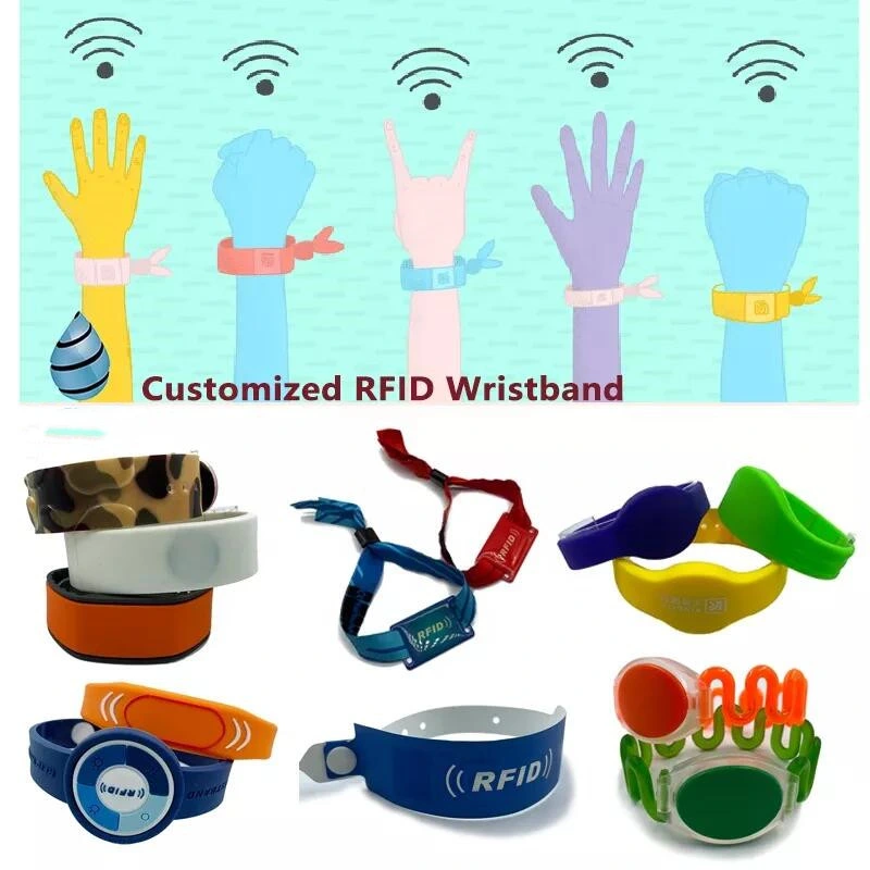 Custom Gift Items RFID Silicone Bracelet Wrist Bands for Access Control Management