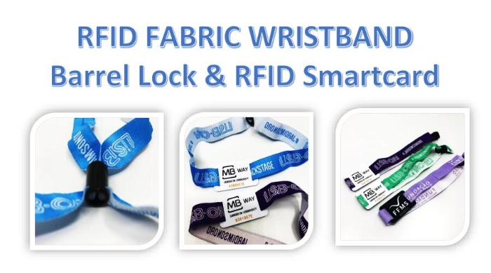 Musical Festival NTAG213 NFC Smart RFID Fabric Woven Wristband
