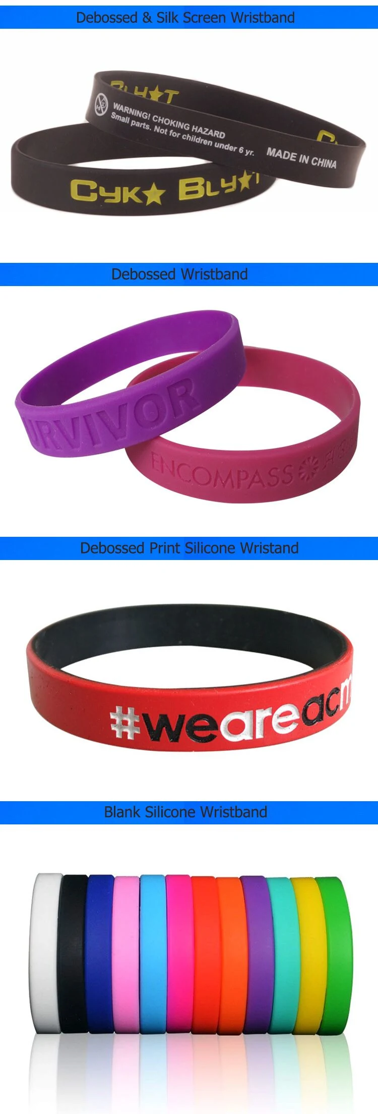 Custom RFID Silicon/Rubber Wristband