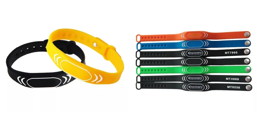 Hot Selling OEM Colorful RFID NFC Wrist Band Bracelet Waterproof 13.56MHz Silicone Rubber Wristband