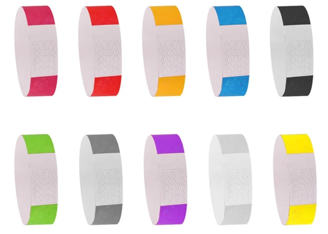 Low-Cost Tyvek Material in Two Main Sizes Disposable Tyvek RFID Wristbands