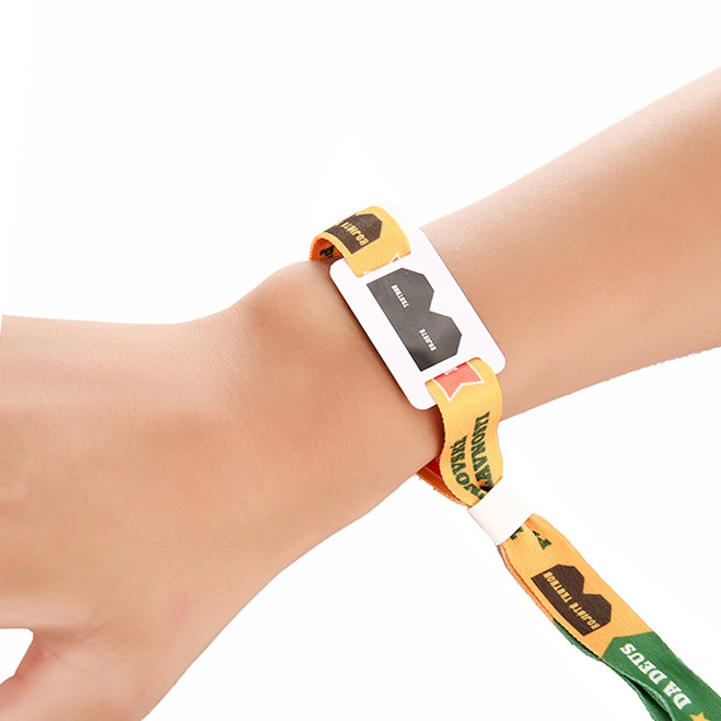 Fabric Nylon Wristband Plastic 125kHz 13.56MHz NFC RFID Event Wristbands for Events