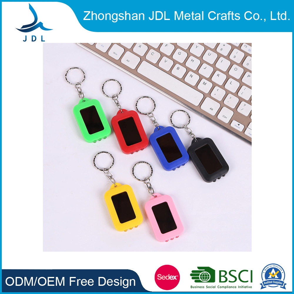 Promotion Brushed Stainless Iron LED Keychain with Custom Logo Hanger LV Dog Jaguar Knife Top RFID Quality Key Fob