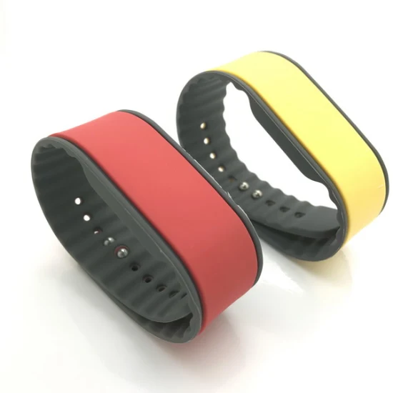13.56MHz Custom Waterproof Rubber Bracelet Silicone RFID Wristband