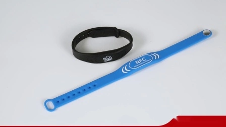 RFID/NFC PVC/Nylon Wristband with Plastic RFID Tag for Membership