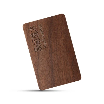 Wholesale Bamboo Proximity Read Write RFID Wood NFC Card for Hotel Key