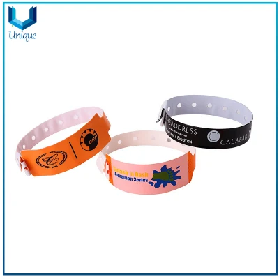 OEM Access Control Card Soft PVC Wristband, Custom Design Disposable Tyvek Paper Bands