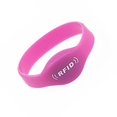 Customized Chip Logo Printed RFID Bracelet Silicone Wristband