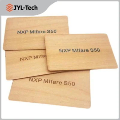 Free Sample 100% Recyclable NFC Wood Cards Smart RFID Wooden Card