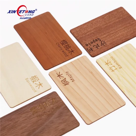 Eco-Friendly RFID Wooden Bamboo Card DESFire EV2 for Hotel