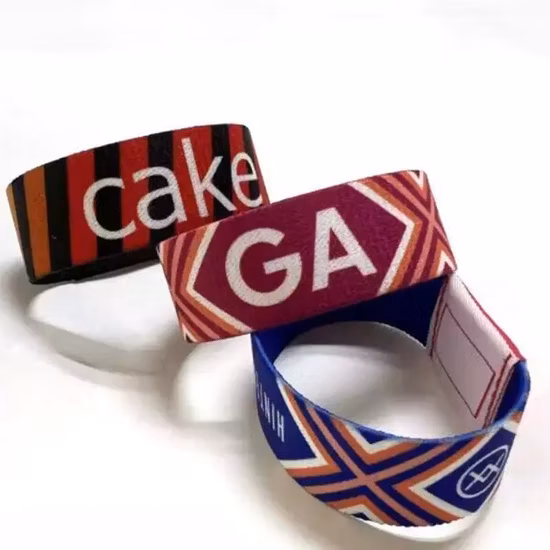 Elastic Fabric Bracelet Woven Custom Elastic RFID Wristband Suitable for Festival Events