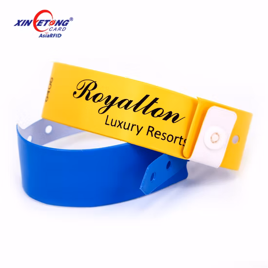 Disposable PVC Material Factory Price Custom Logo RFID Wristband