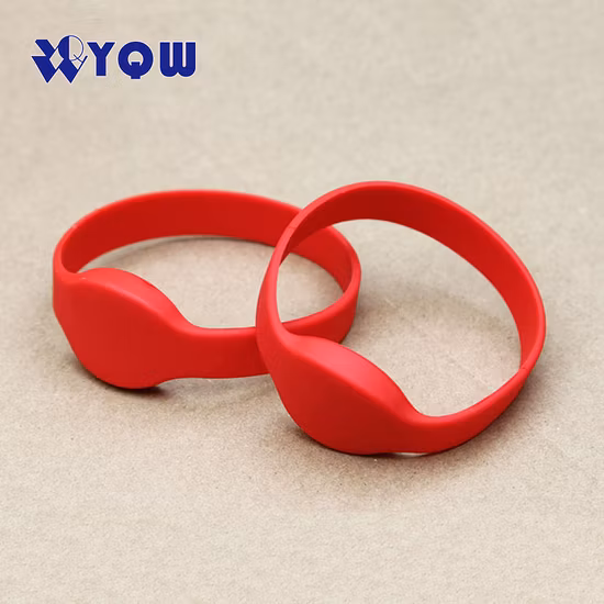 Waterproof Theme Park Access Control 74mm 65mm 55mm Adult Children Tracking 13.56MHz Silicone RFID Wristband