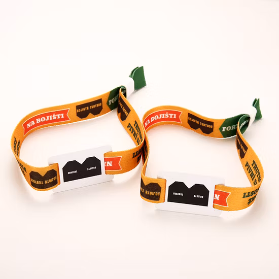 Fabric Nylon Wristband Plastic 125kHz 13.56MHz NFC RFID Event Wristbands for Events