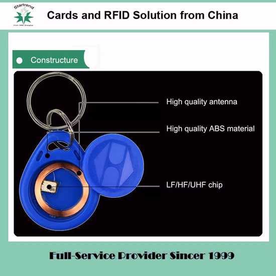 125kHz/13.56MHz Plastic RFID/NFC Key Chain Tag ABS RFID Keyfob